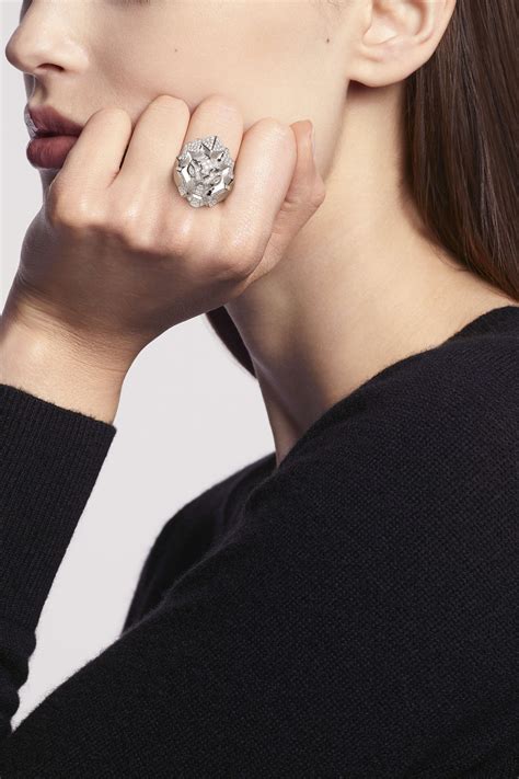 chanel diamond lion ring|chanel rings real.